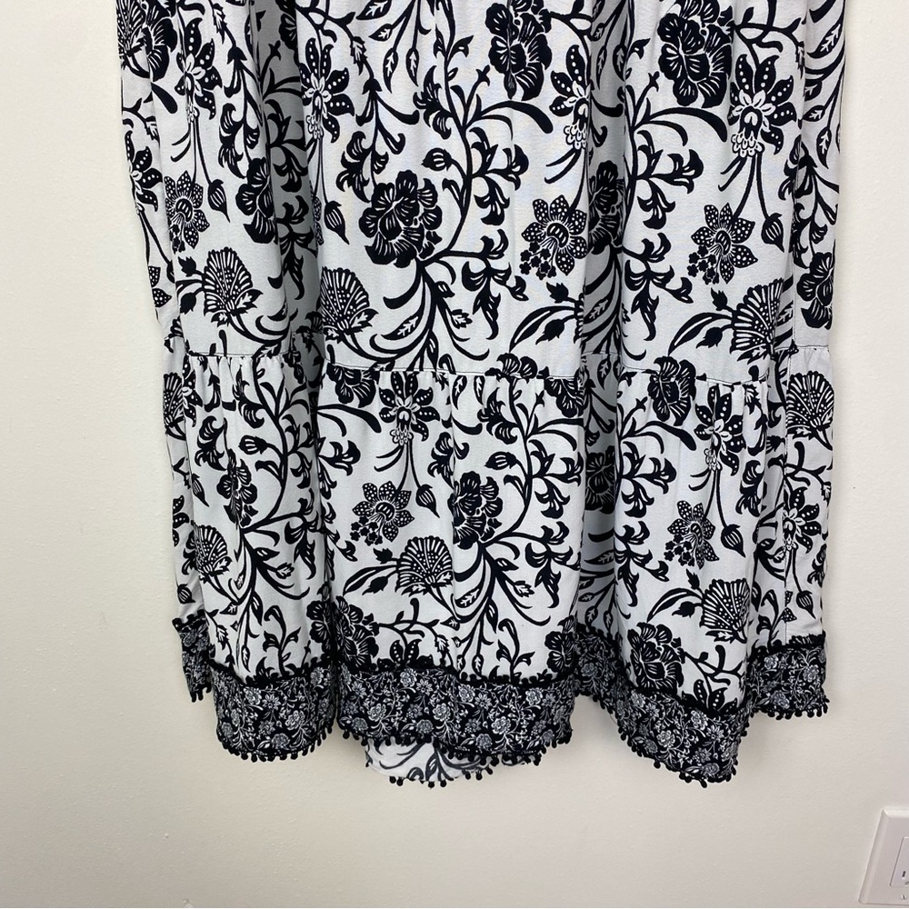 JOHN MARk 🌺 Floral Tiered Embroidered Dress Sz XL - Picture 3 of 14